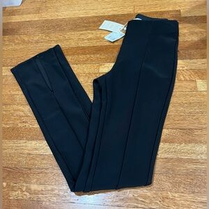 NWT Mango Mng Black Leggings Pants Zipper Ankle - size XS